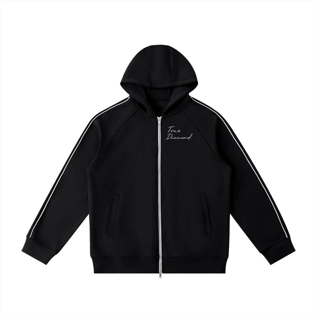 Raglan Sleeve Zip Hoodie