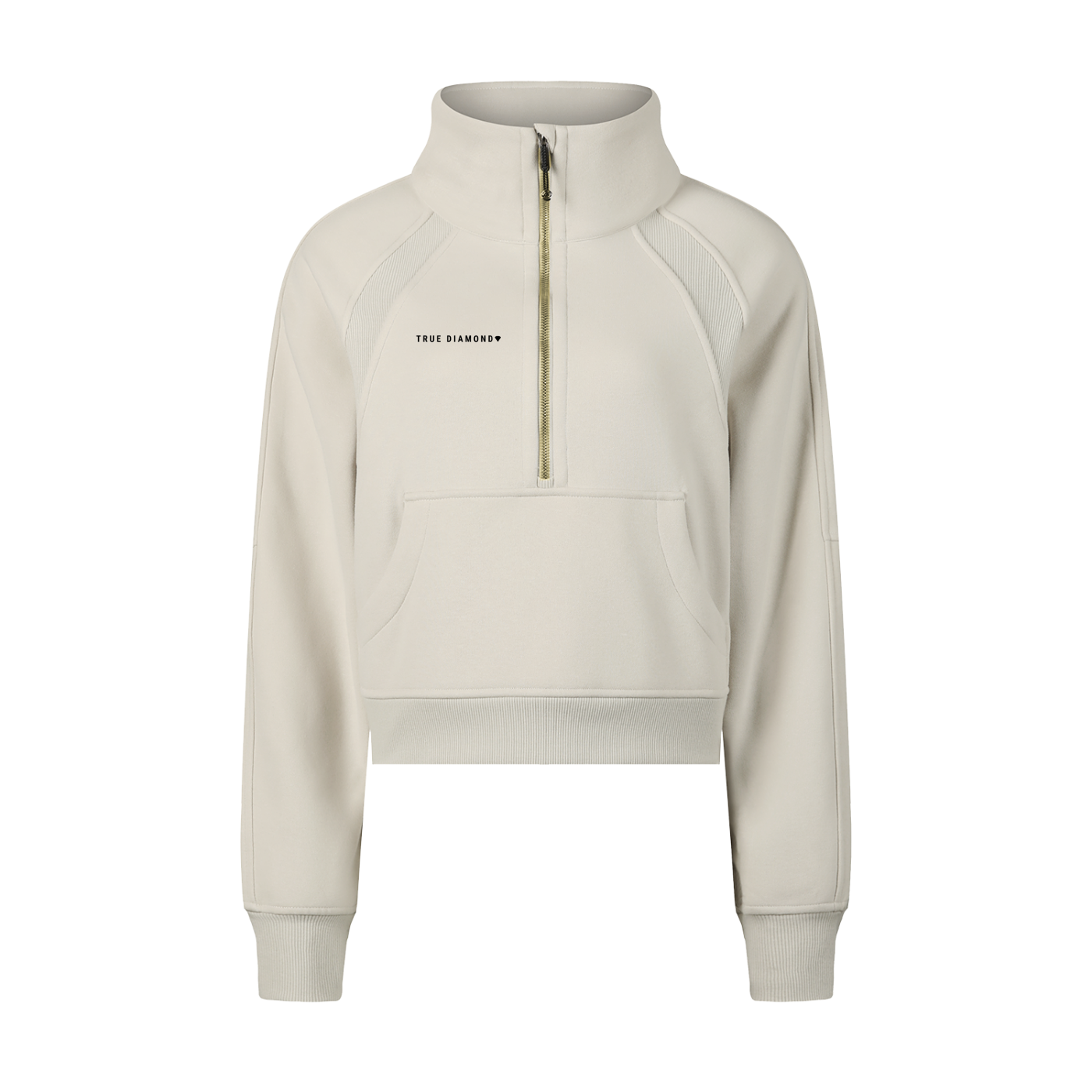 Cropped Half-Zip Sweatshirt