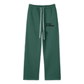 Unisex Solid Color Fleece Straight Leg Pants