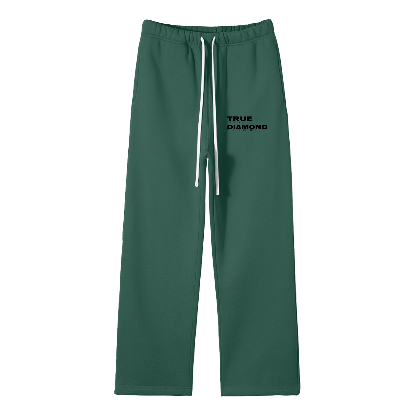 Unisex Solid Color Fleece Straight Leg Pants